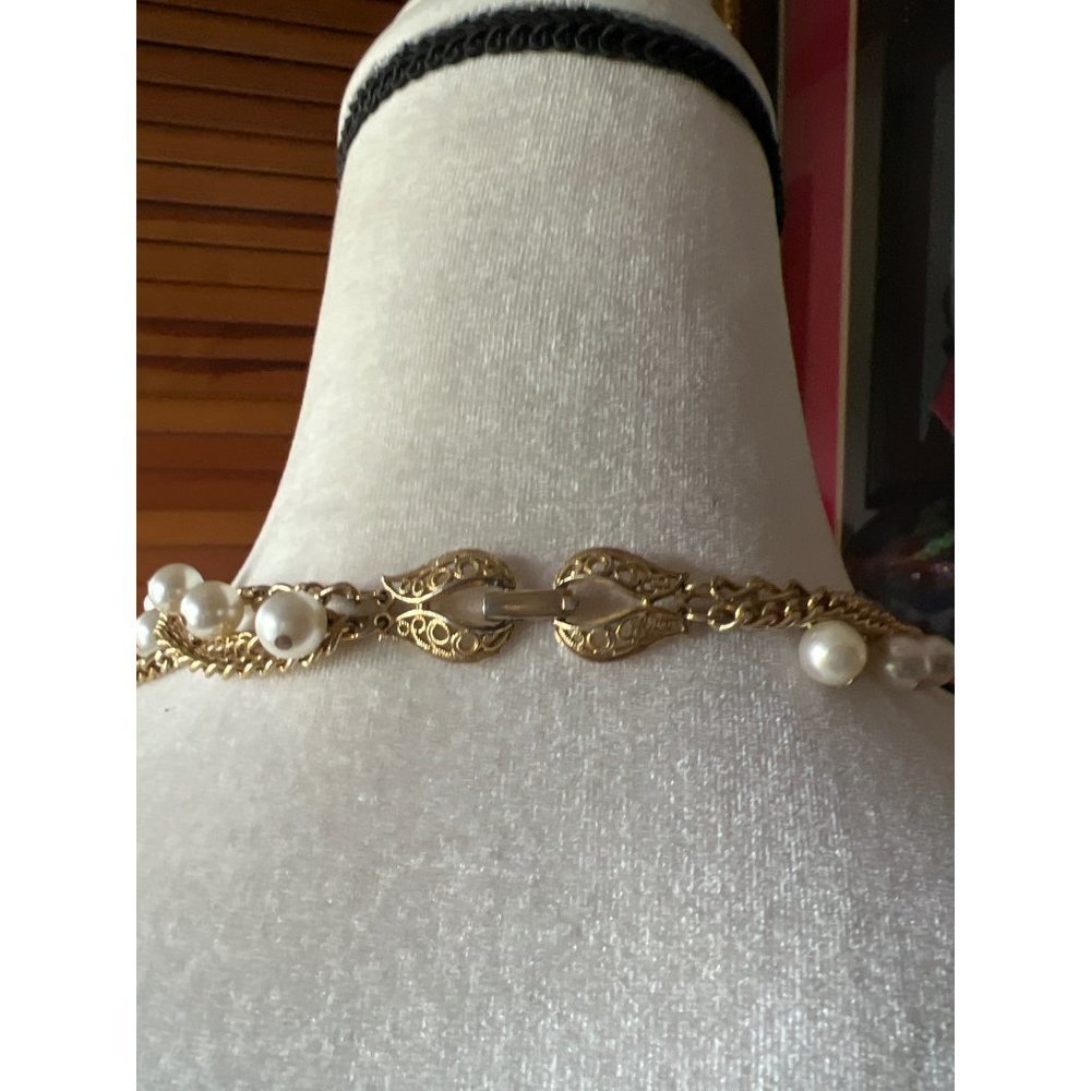Lisner Multi-Strand Faux Pearl Necklace -- 22
